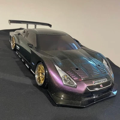 Calsonic SKYLINE GT-R R35 RC Car Body Only 1:10 All Painted TAMIYA - Image 1 of 4