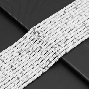 2x4mm Smooth Rondelle Howlite Beads, Sku#U1960 - Picture 1 of 4