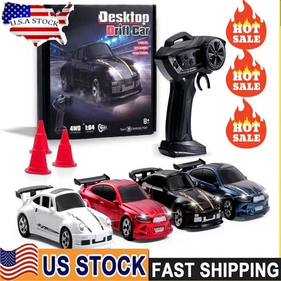 Mini coche de carreras de escritorio 1/64 RC KF20 4x4 2,4 GHz coche de juguete con control remoto Foto 1 de 4