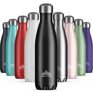 Mont-Clair Edelstahl Trinkflasche, vakuumisoliert + BPA frei, 12h Warm & - Bild 1 von 5