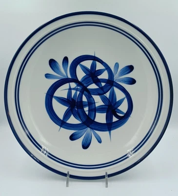 Dansk Blue & White Chop Plate Platter by Niels Refsgaard, 12" Diameter x 2" High - Image 1 of 4
