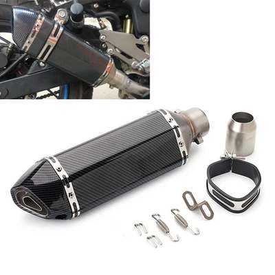 Silenciadores de escape universales para moto tubo fibra de carbono accesorios para moto Foto 1 de 4