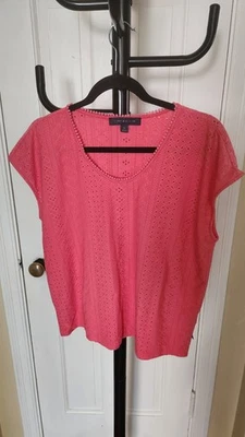 Top Tommy Hilfiger rosa con ojales sin mangas para mujer talla mediana  Foto 1 de 4