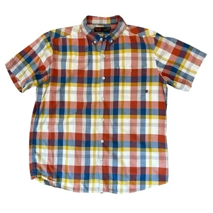 Camisa Mountain Hardwear Para Hombre Grande Azul A Cuadros Con Botones Manga Corta Informal - Imagen 1 de 8
