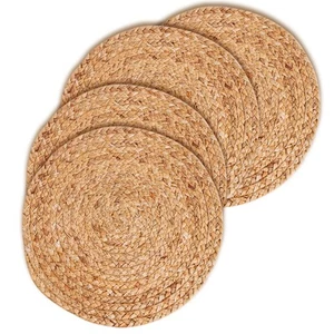 Round Braided Placemats Set Natural Round Placemats For Kitchen Dining Table 11. - Picture 1 of 9