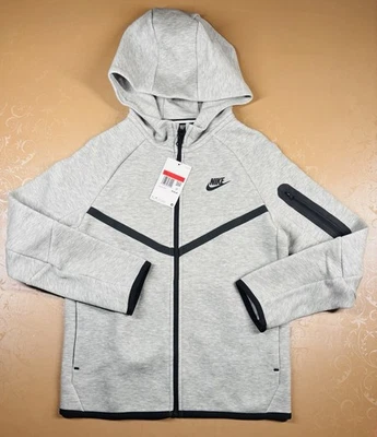 Nike Sportswear большой детей Tech флис толстовка с капюшоном вересковый серый HV5867 063 KIDS большой - Изображение 1 из 4