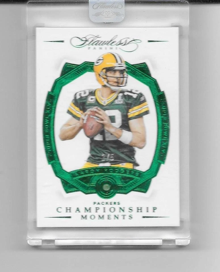 Panini Flawless Emerald #142 2016 Aaron Rodgers Green Bay Packers 2 de 5 Foto 1 de 2
