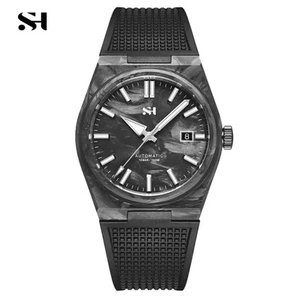 Carbon Automatic Diver Watch 40mm 2025 – PT5000 100M Waterproof Luxury Watch - Picture 1 of 6