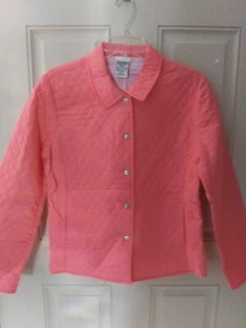 NWOT White Stag Small Quilted Jacket Coat Light Weight Peach Snap Up Collared - Picture 1 of 15