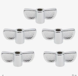 CYMBAL STAND WING NUTS 8mm THREAD SCREWS BUTTERFLY FEMALE CYMBAL TOPPER DRUM KIT - Picture 1 of 8