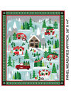 Christmas Camp Joy Joyful Journey Camper RV Cotton Fabric Benartex 35"X44" Panel