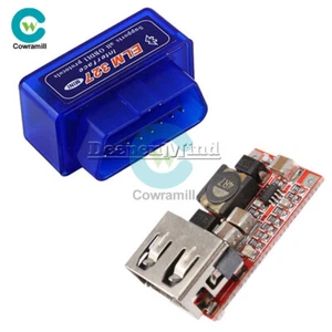Convertidor descendente de interfaz de automóvil de diagnóstico Bluetooth ELM327 V2.1 OBD2 II 5V 3A - Imagen 1 de 17