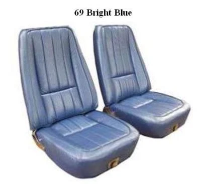 US MADE 1969 Corvette Seat Covers Leather Complete Set Any Factory Color C3 NEW - Image 1 of 2