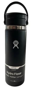 New Hydro Flask Wide Mouth with Flex Sip Lid Bottle 20 oz Black - Picture 1 of 6