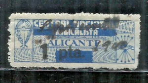 Q668D-SELLO LOCAL GUERRA CIVIL 1938 ALICANTE FALANGE C.N.S. 1 PTS.SPAIN CIVIL WA - Imagen 1 de 2