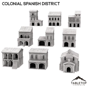 Colonial Spanish District - Fantasy Tabletop Terrain - Picture 1 of 11