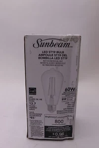 Sunbeam LED Light Bulb Soft White 3000K 60 W  500 Lumens ST19 - Picture 1 of 1