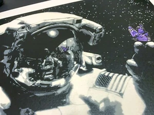 Martin Whatson Mini Eternal Reflection Purple Lilac Butterfly Art Print Poster - Picture 1 of 10