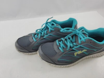 FILA Women's Athletic Sneaker Shoes Gray/Teal Size 11 Lace-Up - Image 1 of 4