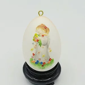 "Decoración anual de Navidad de huevo de madera Anri - Ferrandiz 1980 de colección 2 1/4" - Imagen 1 de 8