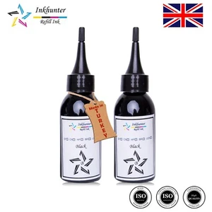 2x100 Black Refill ink fits Brother BT6000 DCP-T300 DCP-T500W DCP-T700W 800 - Afbeelding 1 van 8