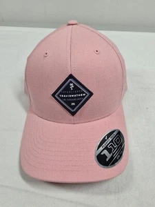 Travis Matthew Fern Grotto Heather Blush Pink SnapBack Hat New 110 Flexfit Tech - Picture 1 of 6