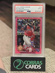2023 Topps Chrome Bo Naylor /350 Magenta Speckle Rookie RC #54 PSA 9