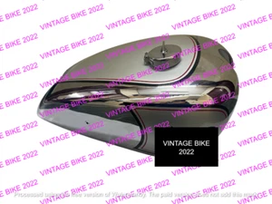 NORTON 16H SILVER PAINTED CHROME PETROL TANK WITH CAP /FIT FOR - Picture 1 of 7