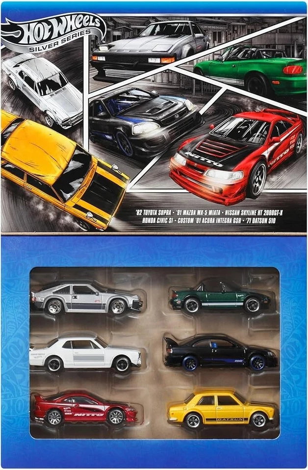 Hot Wheels Street of Japan 6 car Multipack Supra Civic Skyline JBY77 - Image 1 of 1