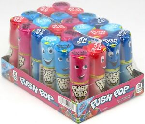 Push Pop Candy Lollipops 24 Count Bazooka Topps Suckers Pops Assorted Fruit Bulk