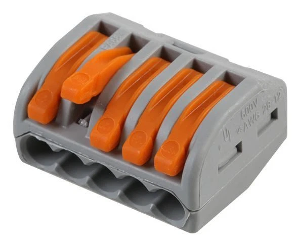 WAGO - Terminal Block with Lever, 5 Way, 4mm² - Image 1 of 1