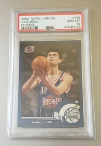 2002-03 TOPPS CHROME YAO MING CHINESE VERSION ROOKIE #146 PSA 10 GEM MINT RARE - Picture 1 of 2