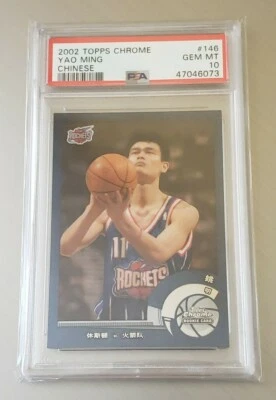 2002-03 TOPPS CHROME YAO MING CHINESE VERSION ROOKIE #146 PSA 10 GEM MINT RARE - Image 1 of 2