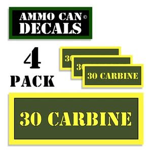 30 CARBINE Ammo Can Decals Ammunition Ammo Can Labels 4 pack Vinyl Stickers  AG - Picture 1 of 2