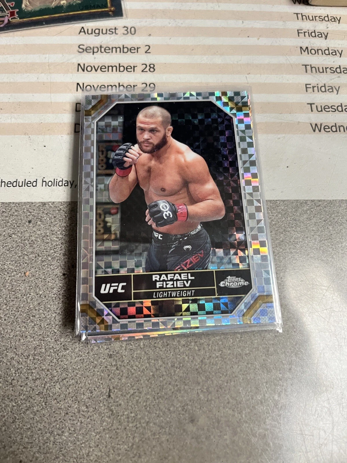 2024 Topps Chrome UFC - X-Fractor #159 Rafael Fiziev