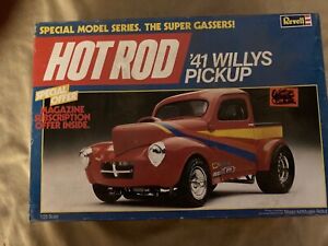 ’41 Willy’s Pickup Gasser by Revell in 1/25 scale open box.