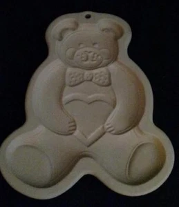 1991 Pampered Chef Teddy Bear Cookie Mold - Imagen 1 de 2