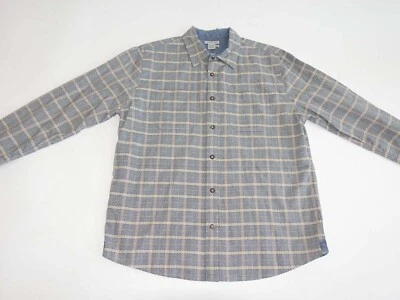 Carbon 2 Cobalt Men's Button Front Shirt Medium Long Sleeves Plaid M EUC - Image 1 of 4