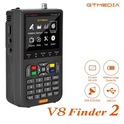 Profi GTMEDIA V8 Satfinder SAT-Messgerät DVB-S2/S2X Digital SatFinder Meter DHL - Bild 1 von 4