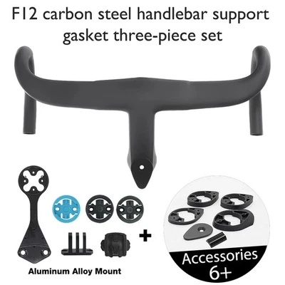 Manubrio integrato in carbonio bici da strada drop manubrio interno passacavi - Immagine 1 di 4