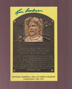 Lou Boudreau Signed & Autograph Hall of Fame Postcard - Picture 1 of 1