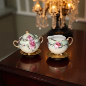 Oscar And Edward Gutherz Austrian Antique Sugar Bowl And Creamer Set - Picture 1 of 7