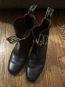Botas Chelsea RM Williams de Cuero Negro Vintage Años 80’s-1990’s - Percy st Tab A+ - Imagen 1 de 15