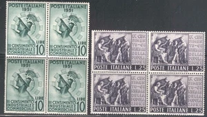 PRC_4_102. REPUBLIK. Blöcke von 1951 "CENSIMENTO" Satz. Sas 675-676.MNH - Bild 1 von 1