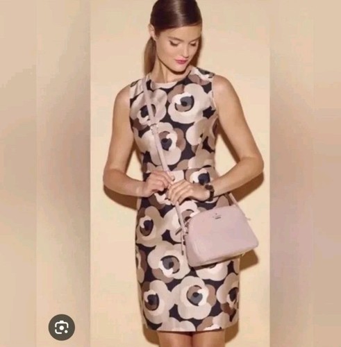 Abito smanicato Kate Spade seta deco rosa della tubino taglia 4