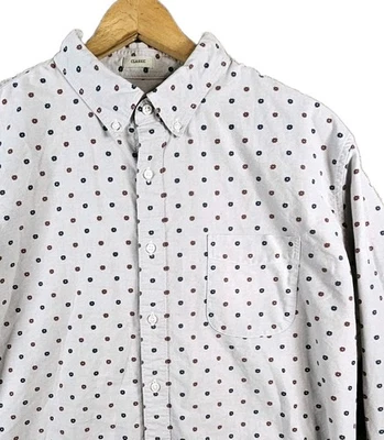 J. Crew Oxford Woven Floral Medallion All Print Button Down Dress Shirt Mens XLT - Image 1 of 4