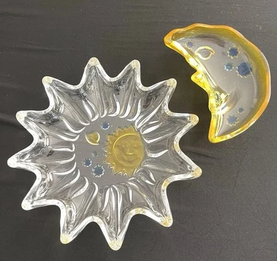 "Plato de 10"" Studio Nova Cristal Sol Luna Estrellas Galaxia Astronomía *B51" Foto 1 de 4