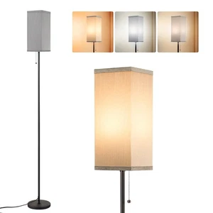 Modern Grey Floor Lamp, Tall Standing Reading Light, 3 Temp, Bedroom Office - Picture 1 of 7