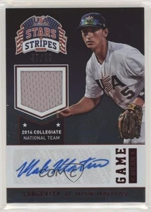 2015 Stars and Stripes Game Gear Longevity Ruby Signatures /49 Mark Mathias Auto - Picture 1 of 3