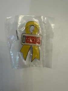 🇺🇸 VintageArmy National Guard Yellow Ribbon Lapel Pin🎗️*NEW* - Picture 1 of 3